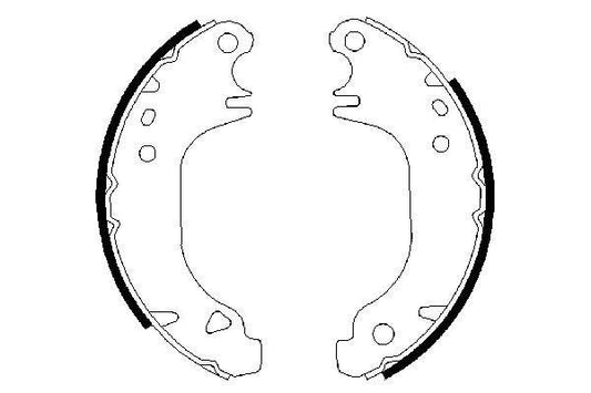 BOSCH 0986487274 Brake Shoe Set Rear 32mm Width Braking Fits Citroën Peugeot