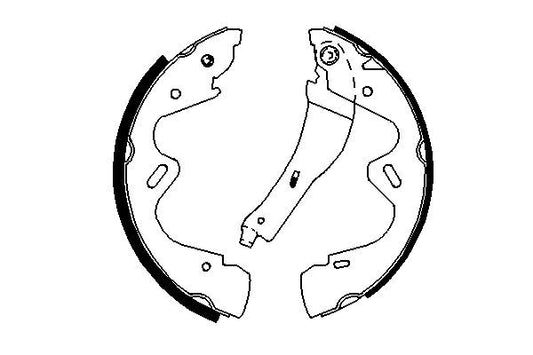 BOSCH 0986487700 Brake Shoe Set Rear 65mm Width Fits Terrano II Terrano II Van