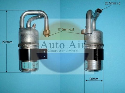 AUTO AIR 31-3413 Air Receiver Dryer A/C Air Conditioning Fits Ford Fiesta Fusion
