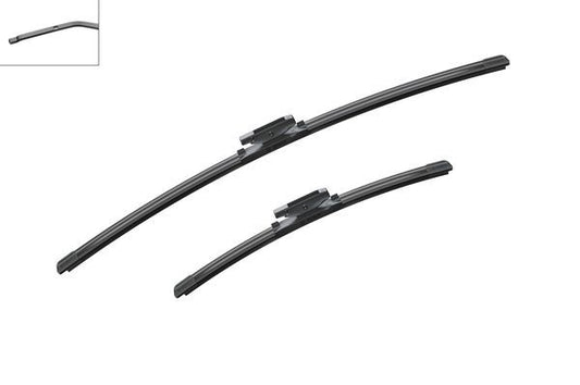 2 x BOSCH AEROTWIN A423S Flat Wiper Blades (Pair) 650/400mm Fits Citroen Renault