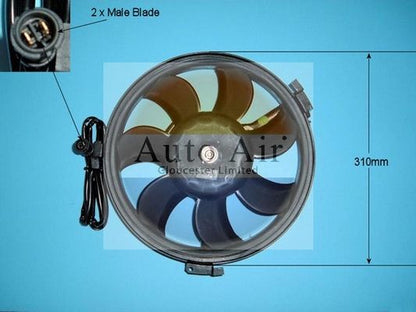 AUTO AIR 05-1113 Radiator Fan Electric Motor Centre Fits Audi Ford Seat VW