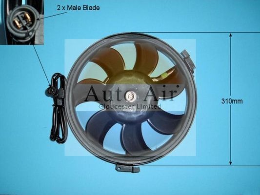 AUTO AIR 05-1113 Radiator Fan Electric Motor Centre Fits Audi Ford Seat VW