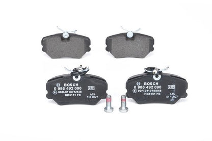 BOSCH 0986492090 Disc Brake Pad Set Front Low-Metallic Fits Peugeot 405
