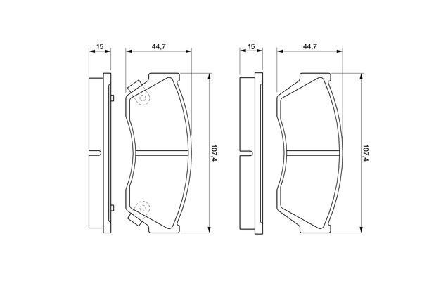 BOSCH 0986493340 Disc Brake Pad Set Front Low-Metallic Fits Subaru Suzuki