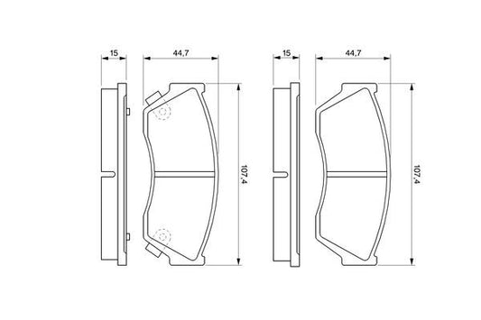 BOSCH 0986493340 Disc Brake Pad Set Front Low-Metallic Fits Subaru Suzuki