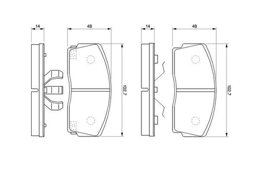 BOSCH 0986493390 Disc Brake Pad Set Front Fits Daihatsu Applause Charade