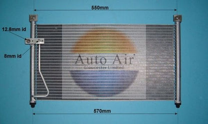 AUTO AIR 16-9784 Air Conditioning Condenser Air Con Replacement Fits Mazda 626