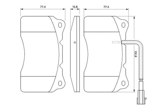 BOSCH 0986494067 Disc Brake Pad Set Front Low-Metallic For Alfa Romeo 147 156 GT