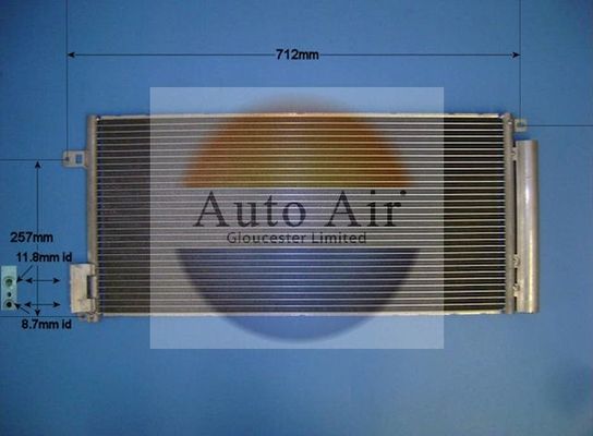 Auto Air 16-1066 Air Conditioning Condenser Fits Alfa Romeo Chrysler Vauxhall