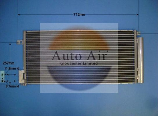 Auto Air 16-1066 Air Conditioning Condenser Fits Alfa Romeo Chrysler Vauxhall