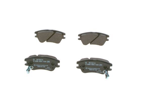 BOSCH 0986494155 Disc Brake Pad Set Front Low-Metallic Fits Hyundai Amica / Atoz