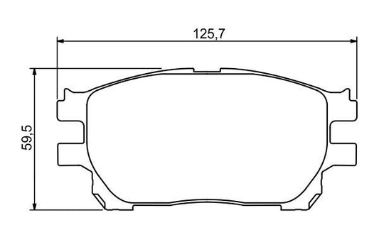 BOSCH 0986494212 Brake Pad Set Front Low-Metallic Fits Toyota Previa / Estima