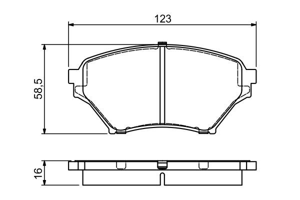 BOSCH 0986494225 Brake Pad Set For Disc Front Low-Metallic Fits Mazda MX-5