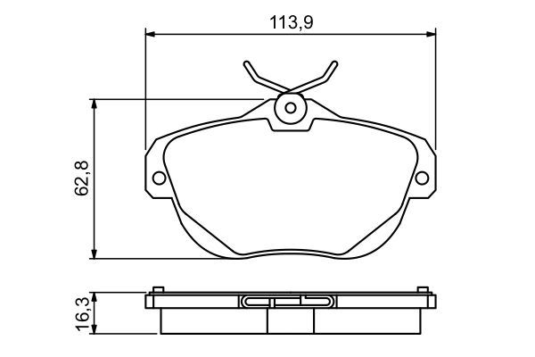 BOSCH 0986494243 Brake Pad Set For Disc Rear Low-Metallic Fits Citroën C6