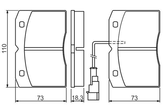 BOSCH 0986494276 Disc Brake Pad Set Front Low-Metallic Fits Iveco Daily