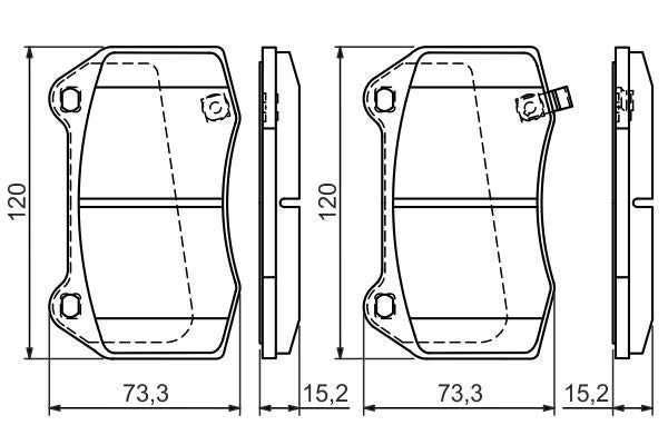 BOSCH 0986494310 Disc Brake Pad Set Front Fits Nissan 350Z Subaru Forester