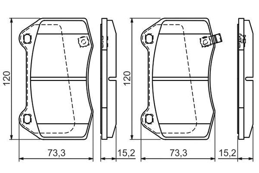 BOSCH 0986494310 Disc Brake Pad Set Front Fits Nissan 350Z Subaru Forester