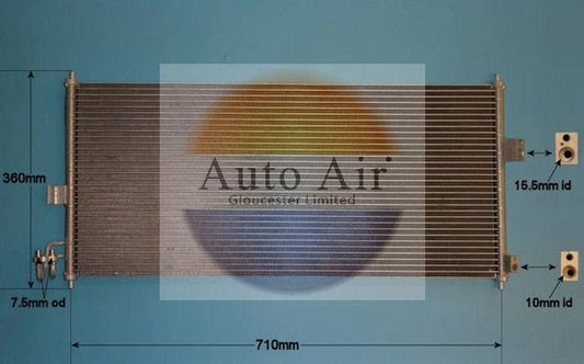AUTO AIR 16-6204 Air Conditioning Condenser A/C Air Con Fits Nissan Almera