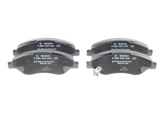 BOSCH 0986494345 Disc Brake Pad Set Front Fits Opel Corsa Vauxhall Corsa