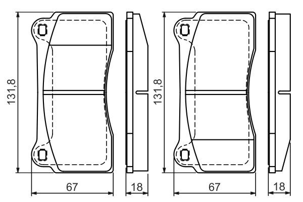 BOSCH 0986494353 Disc Brake Pad Set Front Low-Metallic Fits Jaguar XJ XK8