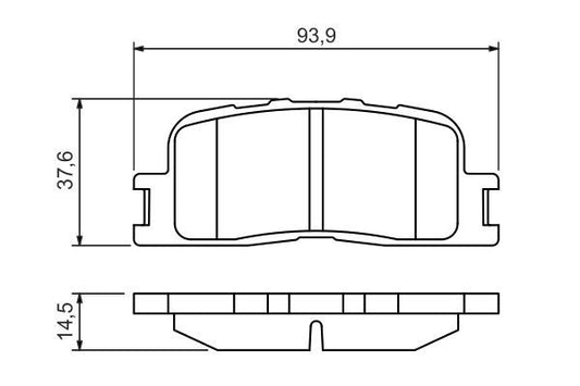 BOSCH 0986494359 Disc Brake Pad Set Rear Fits Lexus ES Toyota Camry Windom Wish