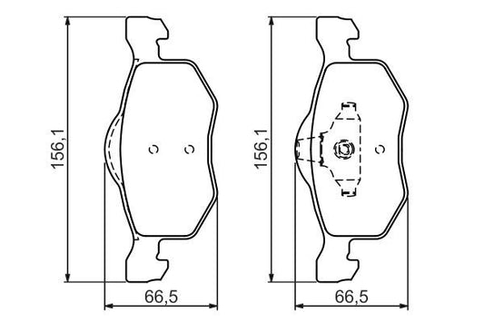 BOSCH 0986494361 Disc Brake Pad Set Front Fits Ford Maverick Mazda Tribute