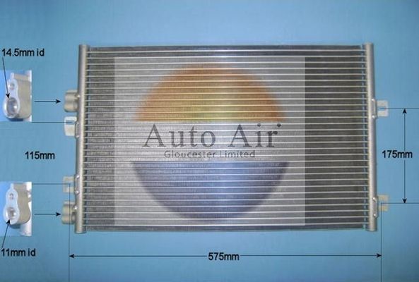 AUTO AIR 16-9122 Air Conditioning Condenser A/C Air Con Fits Renault Kangoo