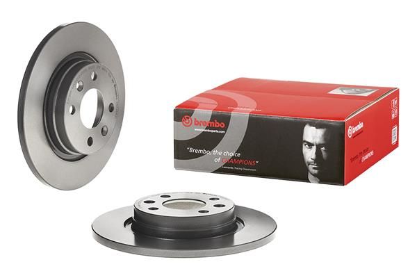 2x BREMBO 08.A268.21 Brake Disc Front Solid Braking System Fits Dacia Renault