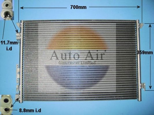 AUTO AIR 16-1240 Air Conditioning Condenser A/C Air Con Fits Fiat Vauxhall