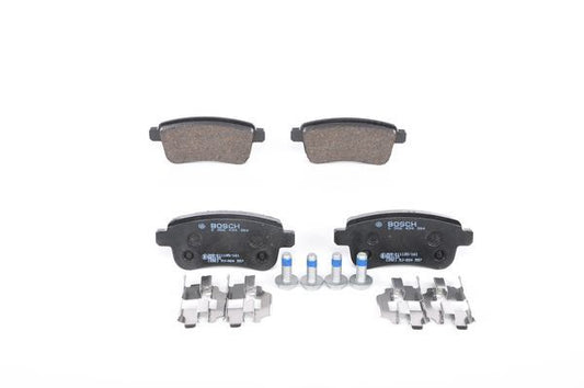 BOSCH 0986494384 Brake Pads Rear Low-Metallic With Mounting Manual Fits Renault