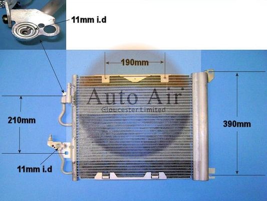 Auto Air 16-1048 A/C Air Con Condenser Air Conditioning Fits Opel Vauxhall