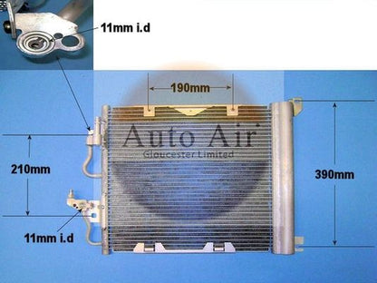Auto Air 16-1048 A/C Air Con Condenser Air Conditioning Fits Opel Vauxhall