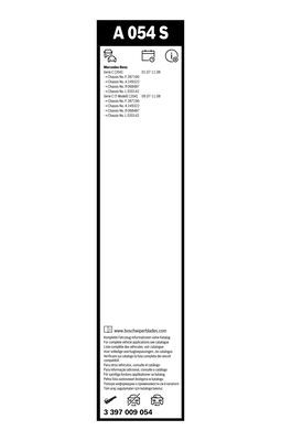 2 x BOSCH AEROTWIN A054S Flat Wiper Blades (Pair) 600/600mm Fits Mercedes