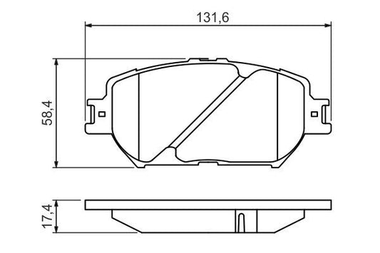 BOSCH 0986494418 Brake Pad Set For Disc Front Low-Metallic Fits Lexus GS