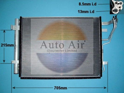 Auto Air 16-1096 Air Conditioning Condenser Fits Hyundai i30 Kia Cee'D Pro Cee'D