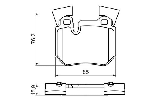 BOSCH 0986494421 Disc Brake Pad Set Rear Low-Metallic Fits BMW 1 Series 3 Series