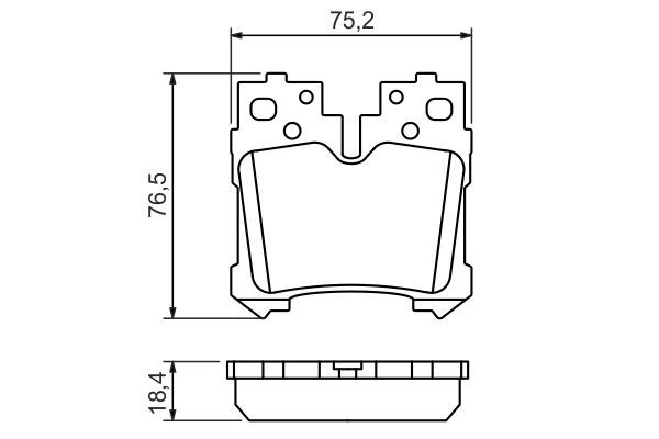 BOSCH 0986494424 Disc Brake Pad Set Rear Low-Metallic Fits Lexus LS Toyota Mirai