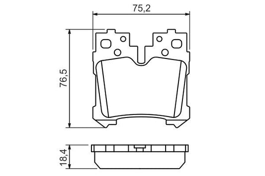 BOSCH 0986494424 Disc Brake Pad Set Rear Low-Metallic Fits Lexus LS Toyota Mirai