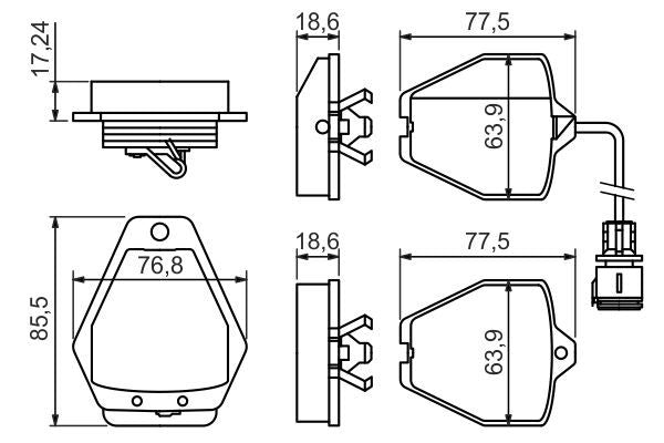 BOSCH 0986494436 Brake Pad Set For Disc Front Low-Metallic Fits Audi A8