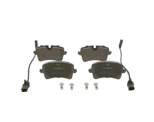 BOSCH 0986494446 Brake Pads Rear Low-Metallic With Anti-Squeak Plate For Audi A8
