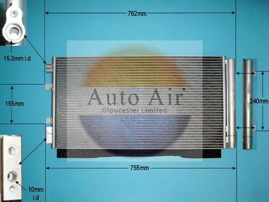 Auto Air 16-3964 A/C Air Con Condenser Air Conditioning With Dryer Fits Renault