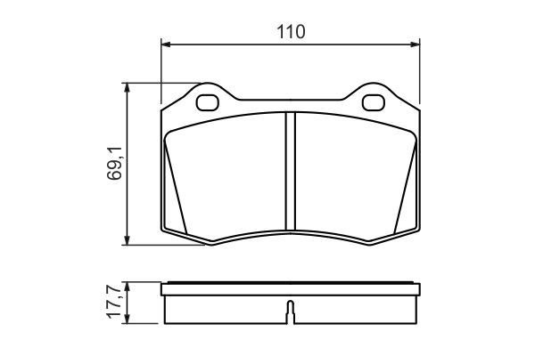 BOSCH 0986494486 Disc Brake Pad Set Front Fits Ford Focus Seat Cordoba Ibiza