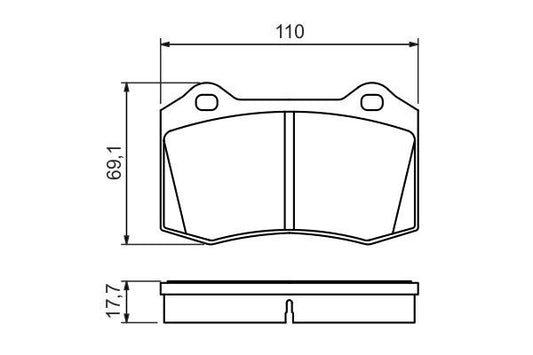 BOSCH 0986494486 Disc Brake Pad Set Front Fits Ford Focus Seat Cordoba Ibiza