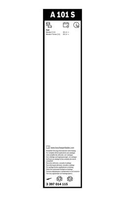 2 x BOSCH AEROTWIN A101S Flat Wiper Blades (Pair) 680/680mm Length Fits Ford