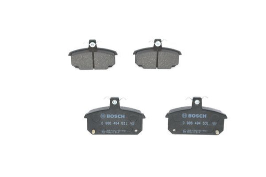 BOSCH 0986494531 Disc Brake Pad Set Front Low-Metallic Fits Renault 5 12 18