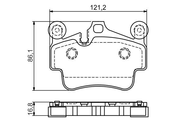 BOSCH 0986494567 Disc Brake Pad Set Front Fits Porsche 911 Boxster Cayman