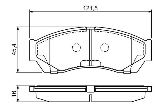 BOSCH 0986494681 Disc Brake Pad Set Front Low-Metallic Fits Rover Cityrover