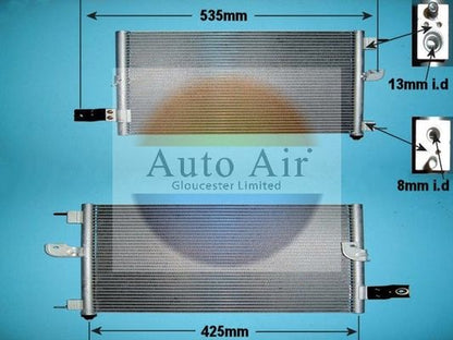 AUTO AIR 16-1154 Air Condenser A/C Air Conditioning Fits Hyundai Amica / Atoz