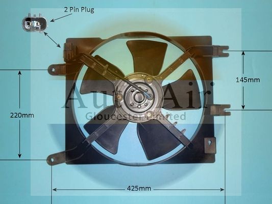 AUTO AIR 05-1207 Radiator Fan Electric Motor Driver Side Fits Chevrolet Daewoo