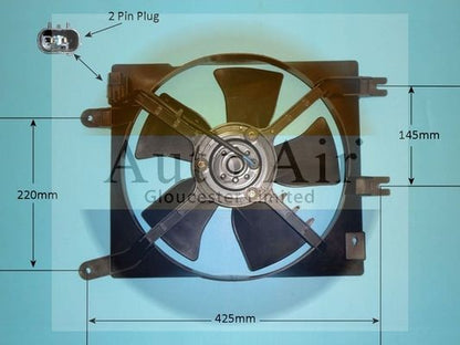 AUTO AIR 05-1207 Radiator Fan Electric Motor Driver Side Fits Chevrolet Daewoo